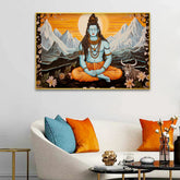 Premium Lord Shiva with Nandi Canvas Wall Paintings Clearance Sale
